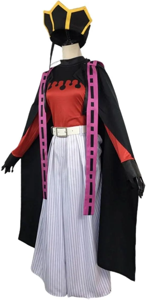 Adult Douma Cosplay Costume Anime Demon Kimono Cloak Outfit for Mens Womens Halloween Uniform Suit with Hat
