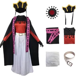 Adult Douma Cosplay Costume Anime Demon Kimono Cloak Outfit for Mens Womens Halloween Uniform Suit with Hat