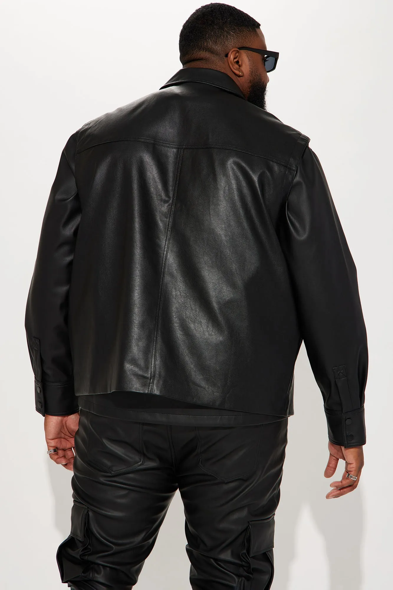 Back To 1999 Faux Leather Vest - Black