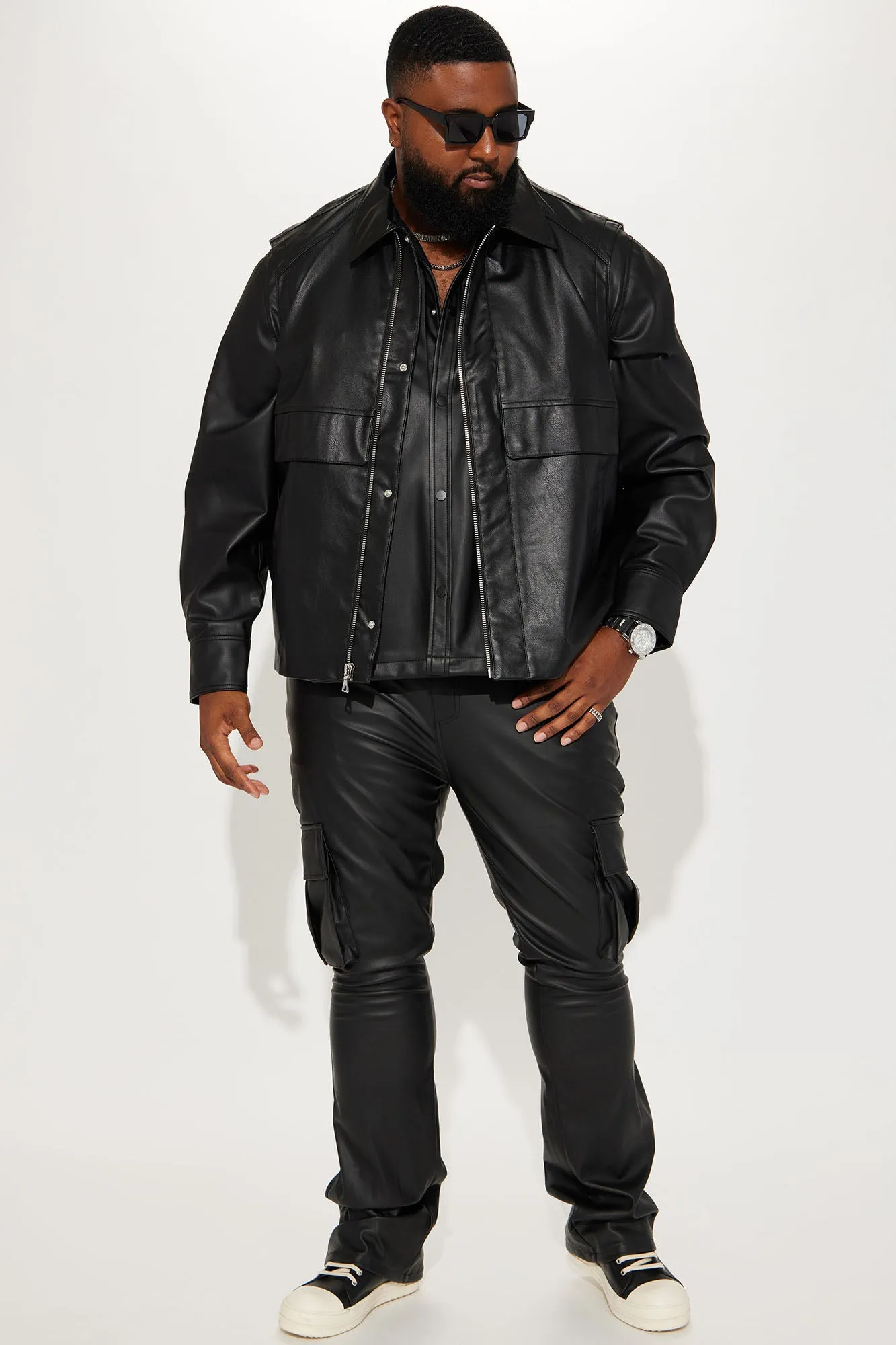 Back To 1999 Faux Leather Vest - Black