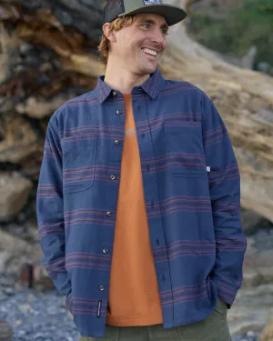 Backcountry Stripe Light Shirt - Rich Navy/Deep Plum Stripe