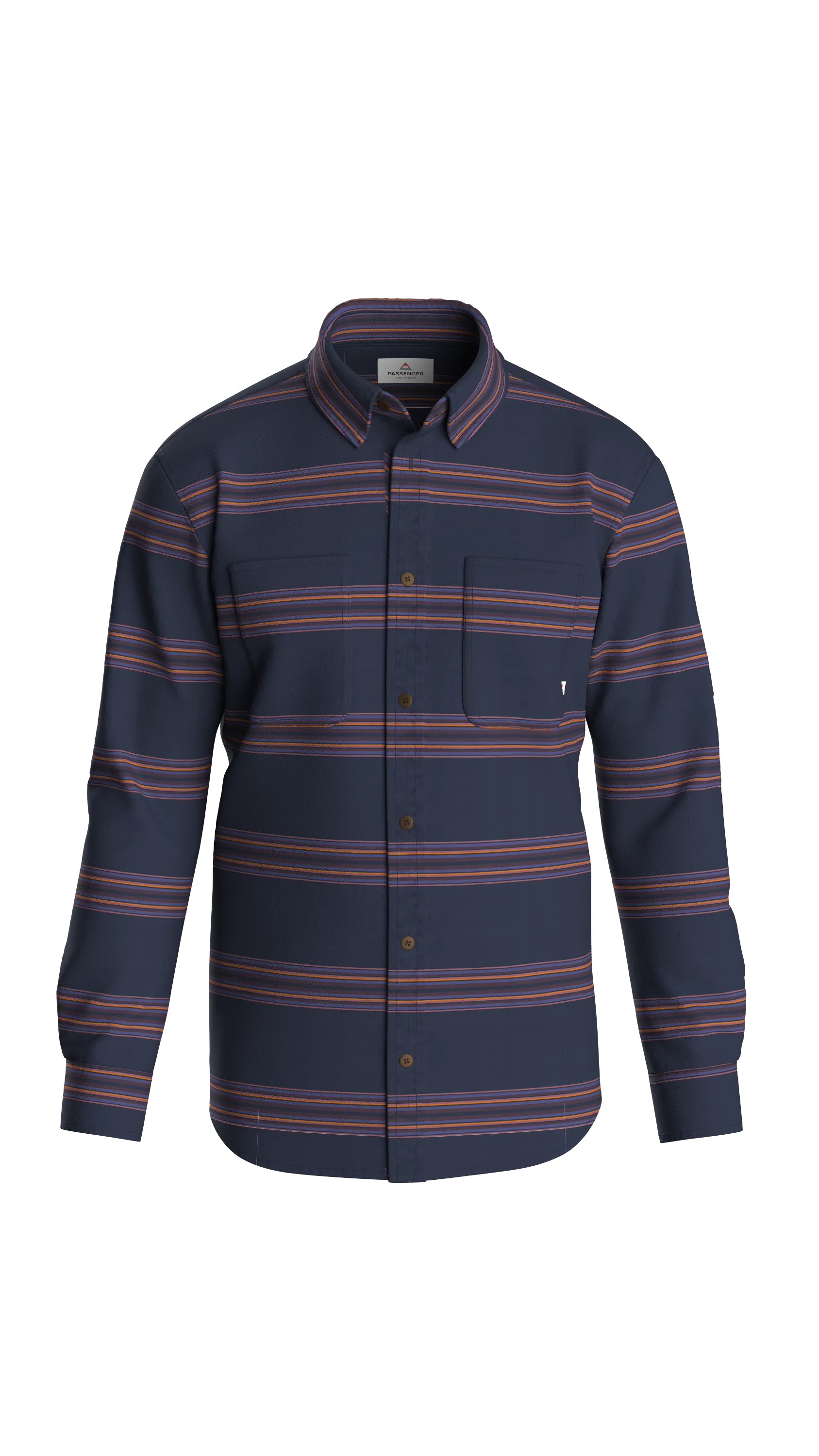 Backcountry Stripe Light Shirt - Rich Navy/Deep Plum Stripe