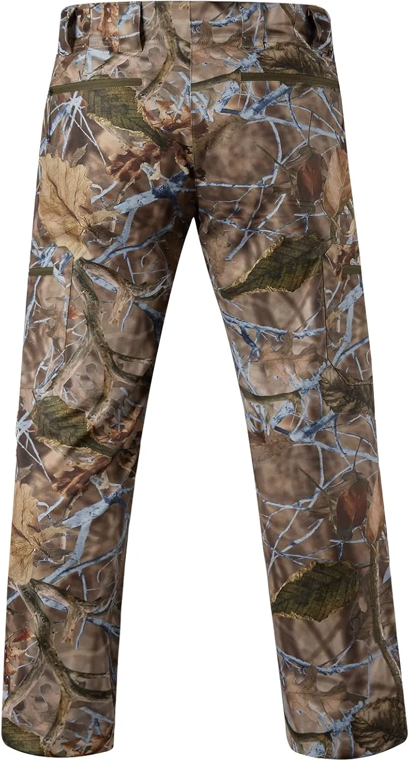 BASSDASH Mens Lightweight Hunting Pants 4-Way Stretch Breathable Water Resistant for Turkey Early Season Spring Summer