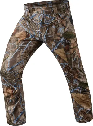 BASSDASH Mens Lightweight Hunting Pants 4-Way Stretch Breathable Water Resistant for Turkey Early Season Spring Summer