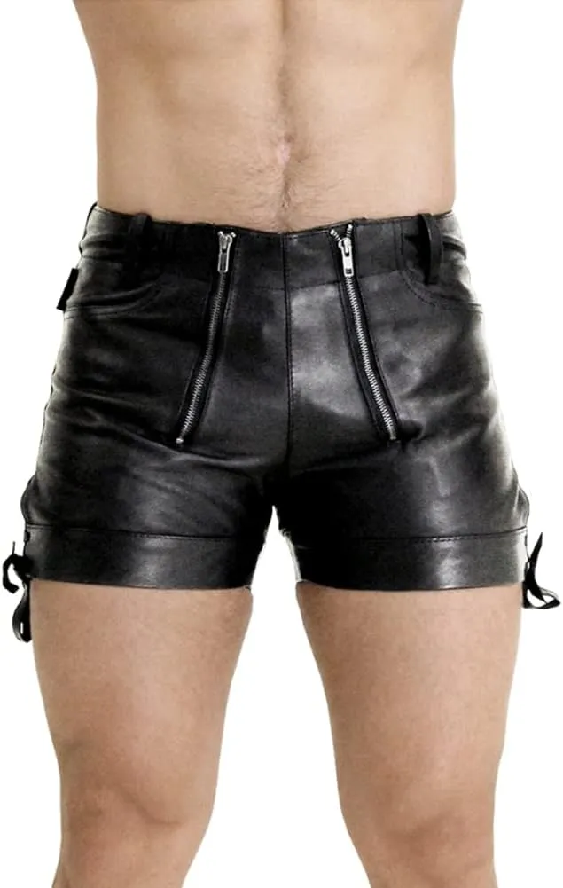 Bockle Bavarian Oktoberfest Lederhose Men Leather Shorts Hot Pants