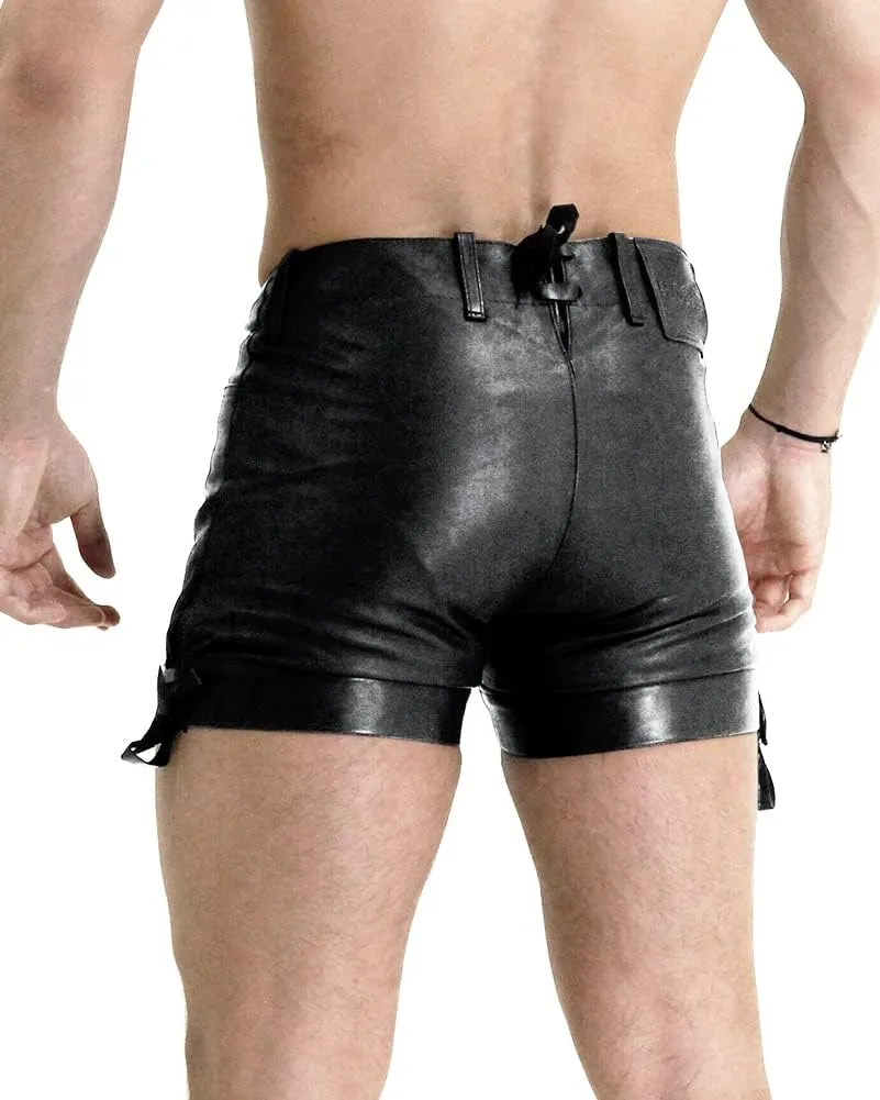Bockle Bavarian Oktoberfest Lederhose Men Leather Shorts Hot Pants
