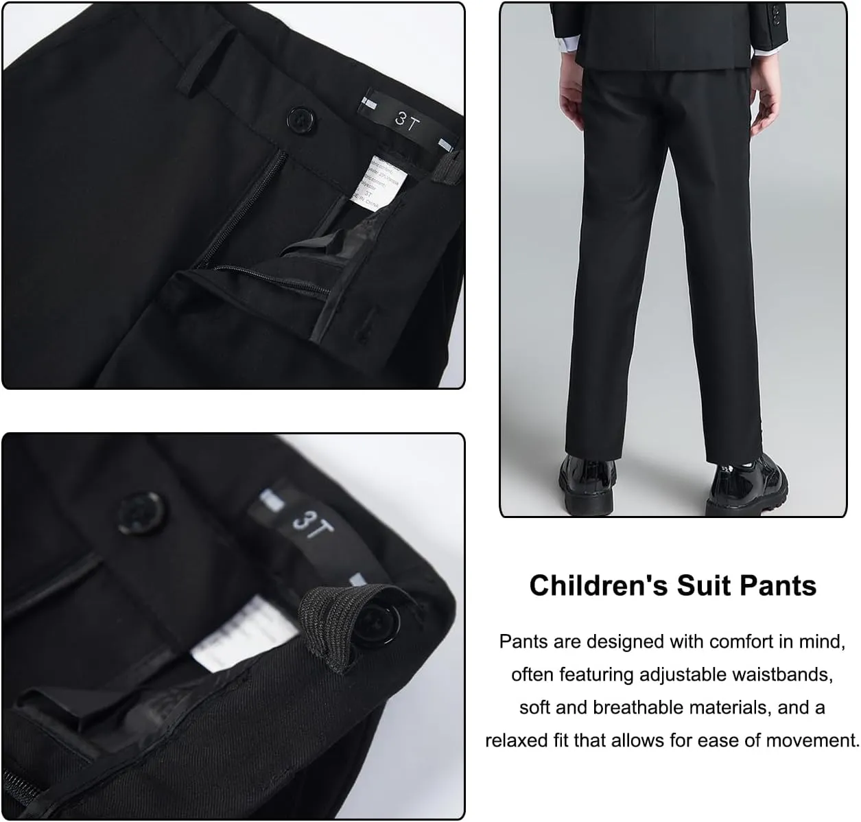 Boys Suit for Kids Teens Formal 5 Piece Tuxedo Suit Set