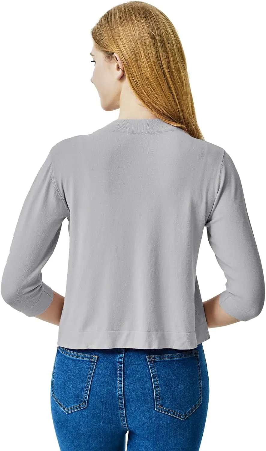Ciormis 2024 Shrug Cardigan for Dress-3/4 Sleeve Women's Cropped Shrugs Sweater Open Front