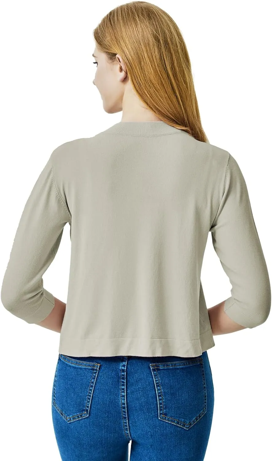 Ciormis 2024 Shrug Cardigan for Dress-3/4 Sleeve Women's Cropped Shrugs Sweater Open Front