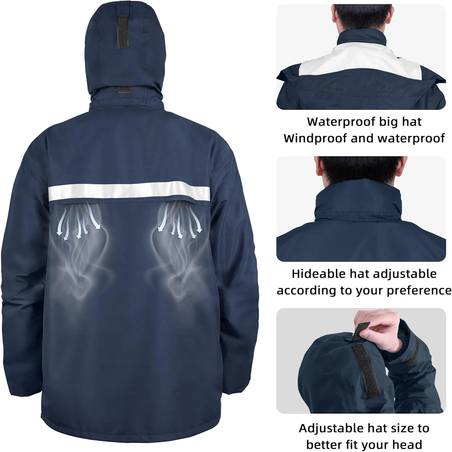 Coralrain Rain Suit Safety Waterproof Rain Jacket and Trouser Suit Raincoat With Hood lining For Men Women Adults Breathable