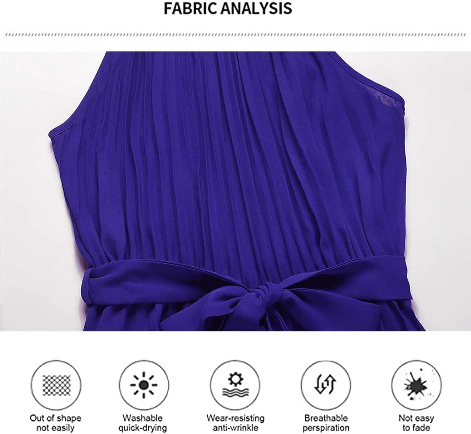 Daily Wear Women Summer Jumpsuits Halter Neck Sleeveless Pleated Wide Leg Jumpsuit Elegant Pants