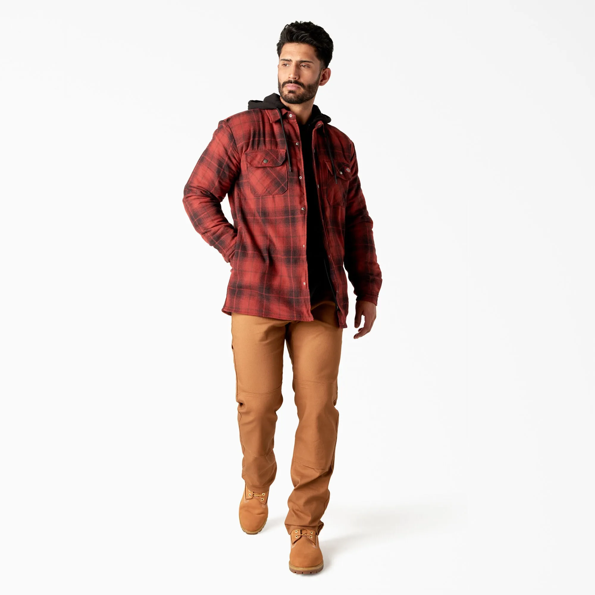 Dickies Water Repellent Flannel Hooded Shirt Jacket TJ211