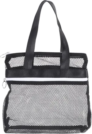 DOITOOL Travel Toiletry Bag Portable Beach Pouch Breathable Mesh Hand Bag Mesh Shower Bag Portable Mesh Beach Bag Outdoor Toiletry Bag Travel Bag Travel Cosmetic Bag Multi-pocket Beach Bag