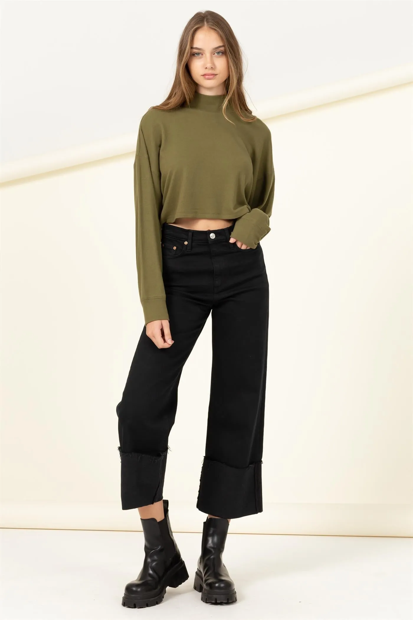 DZ21G585-Geometric Knit Sweater