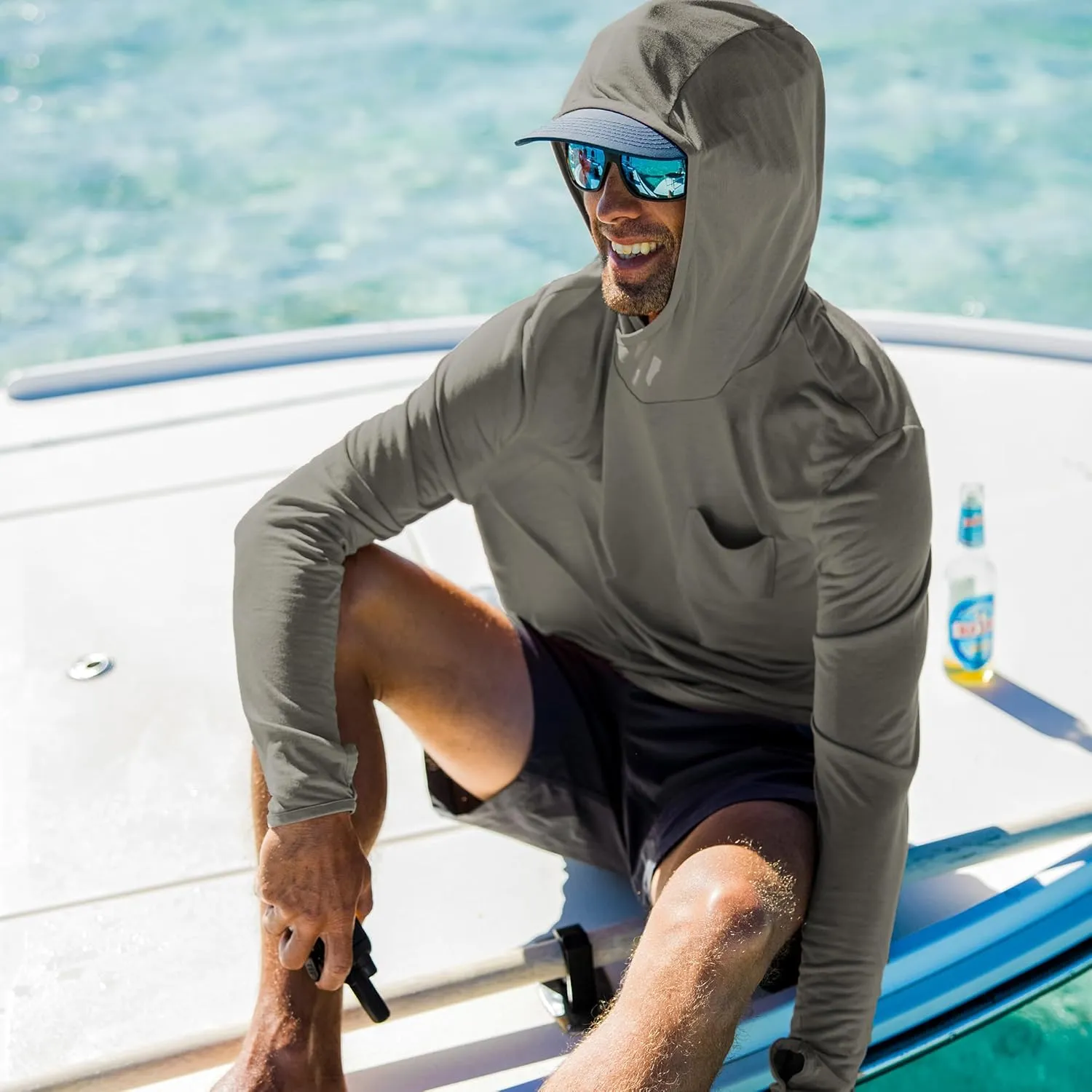 Free Fly Men's Lightweight Hoodie - UPF 20  Sun Protection Hoodie for Men - Breathable Long Sleeve Sun Shirt for Fishing