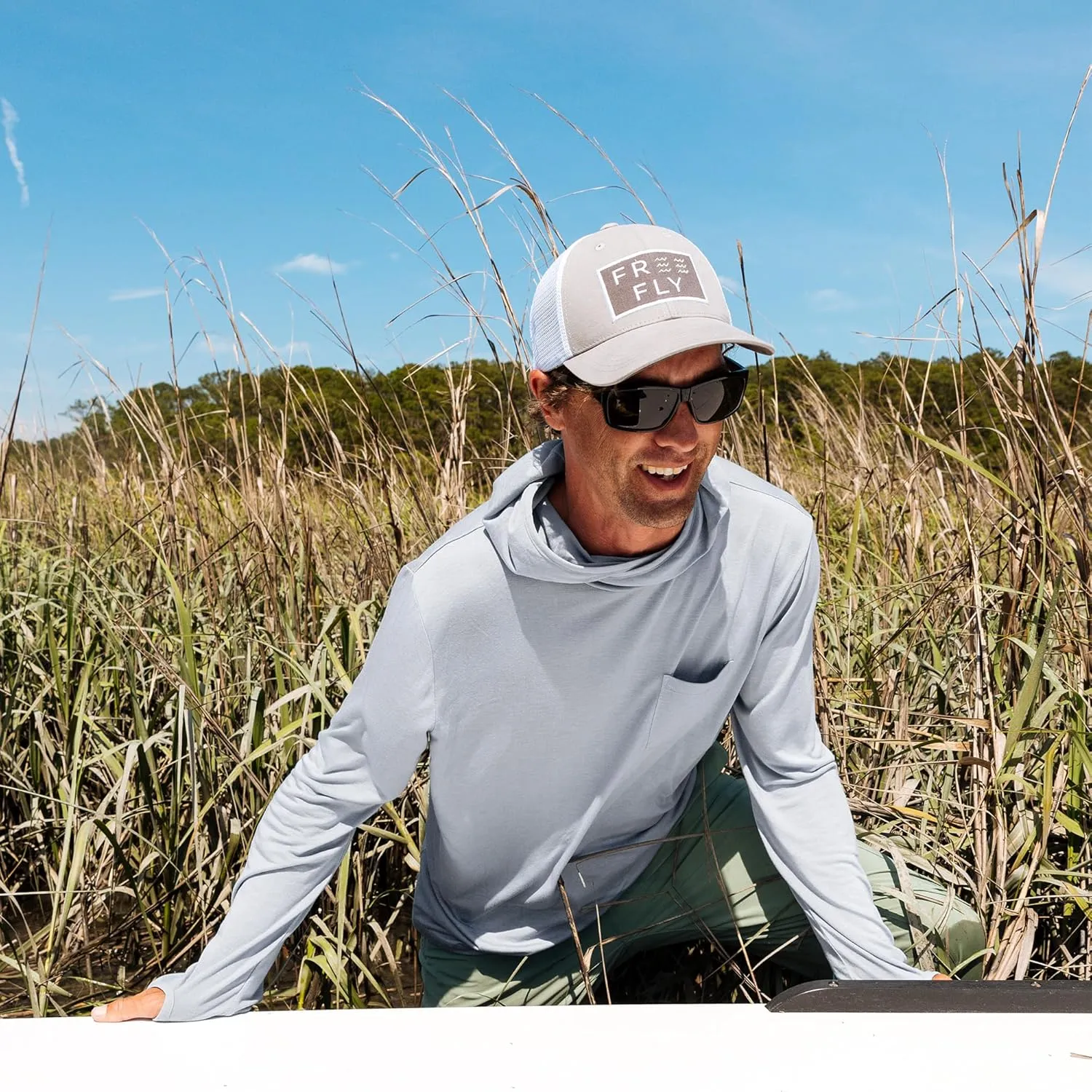 Free Fly Men's Lightweight Hoodie - UPF 20  Sun Protection Hoodie for Men - Breathable Long Sleeve Sun Shirt for Fishing