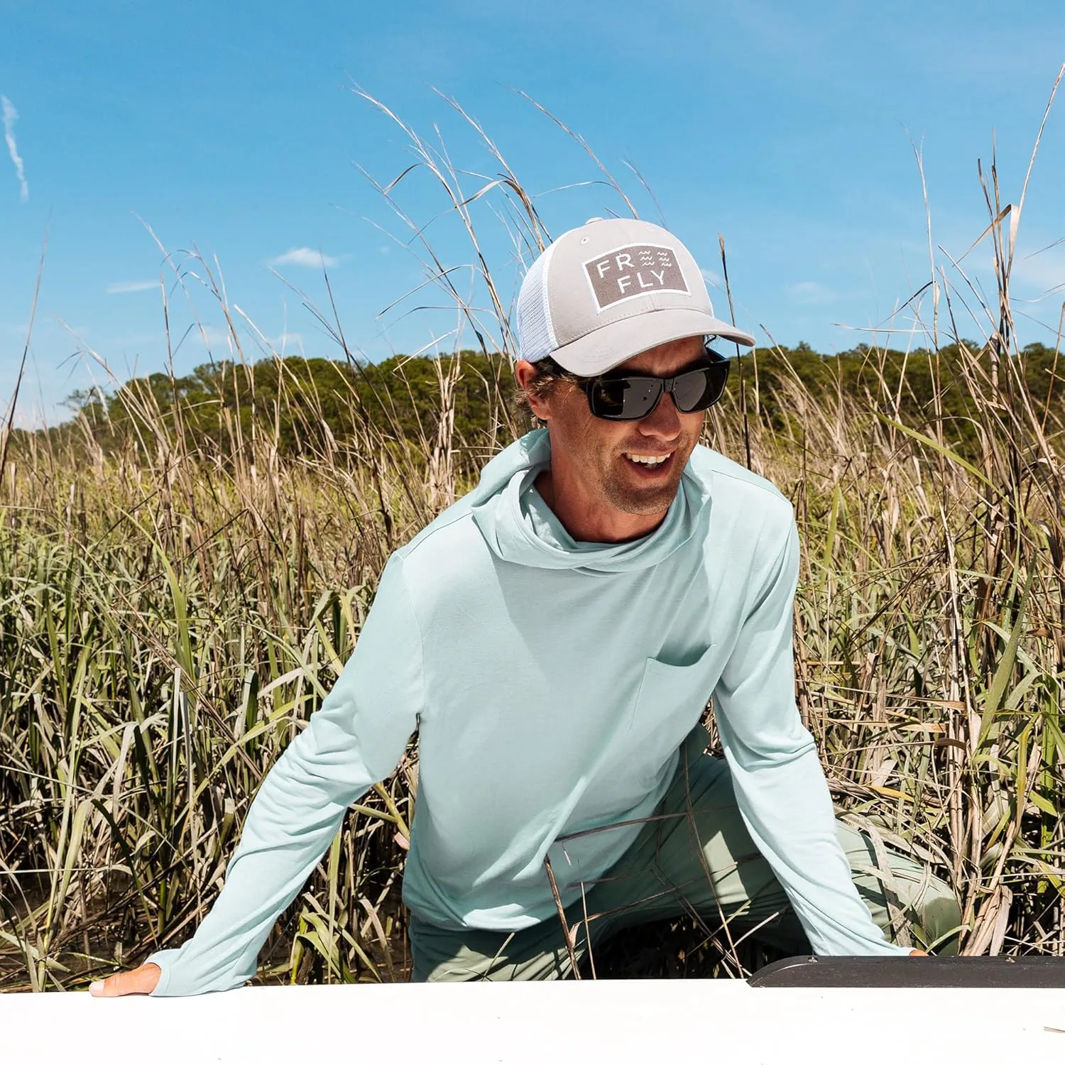 Free Fly Men's Lightweight Hoodie - UPF 20  Sun Protection Hoodie for Men - Breathable Long Sleeve Sun Shirt for Fishing