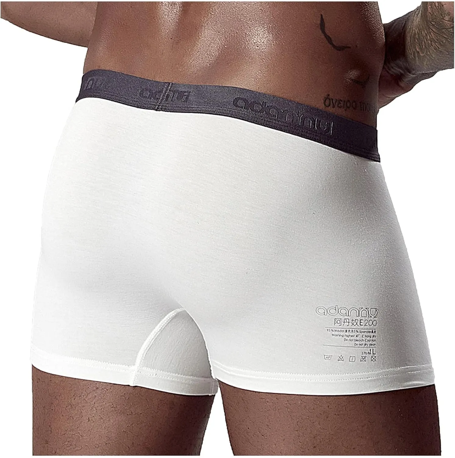 GIERIDUC Men's Cotton Thong Sports T-Back Men's Bulge Enhancing Underwear White Cotton Boxer Shorts Mens Rubber Underwear