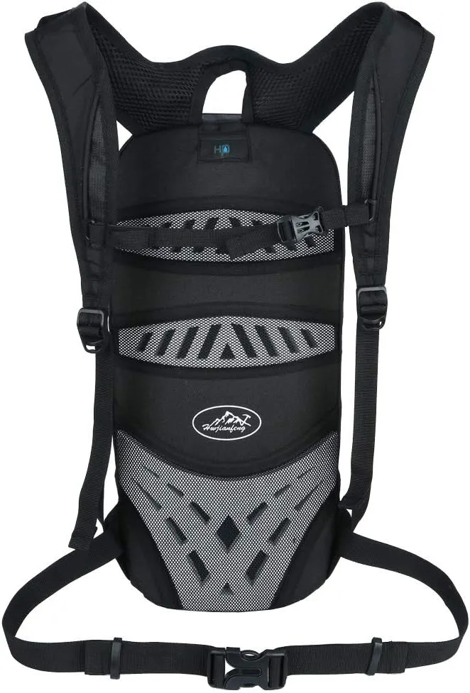Hebetag Cycling Backpack Mountain Bike Rucksack for Men Women Travel Outdoor Sports Motorcycle Bicycle Biking Riding Daypack Pouch Pocket, Black