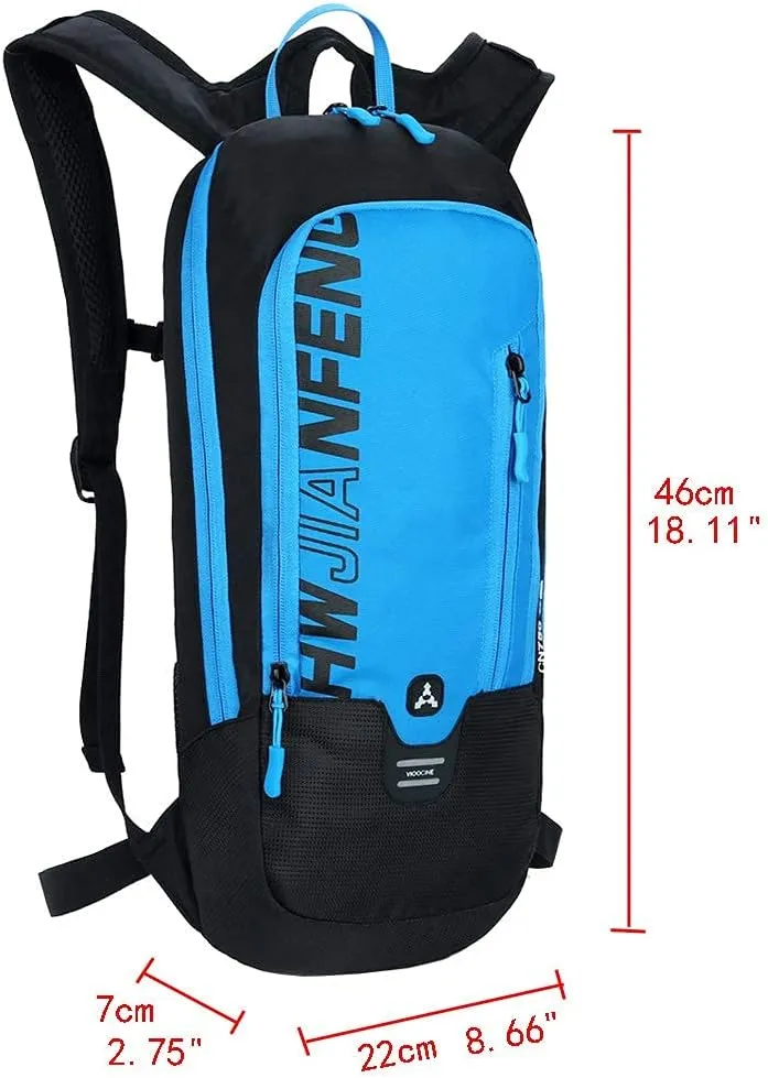 Hebetag Cycling Backpack Mountain Bike Rucksack for Men Women Travel Outdoor Sports Motorcycle Bicycle Biking Riding Daypack Pouch Pocket, Black