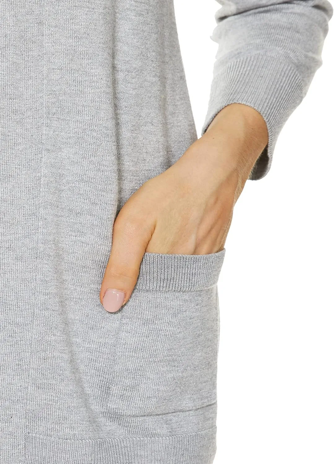 INKOFF Women's 3/4 Sleeve Cardigan Sweater Open Front Knit with Pockets Rib Hem Casual S-XXL