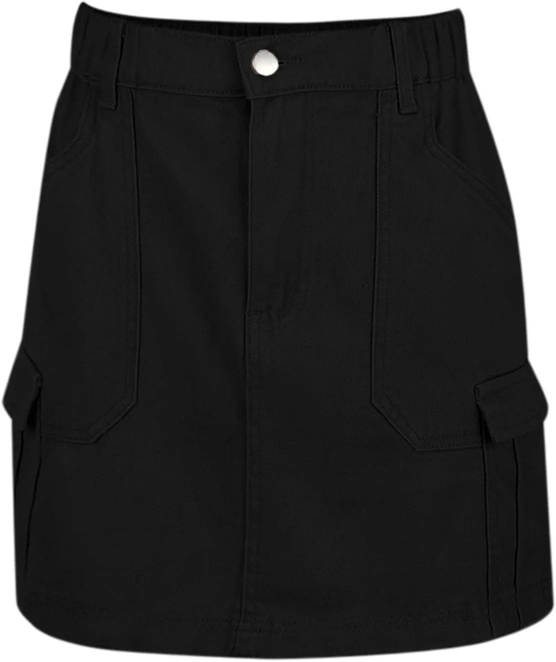 Jean Skirts for Women Denim High Waisted Trendy Stretchy Button Front Short Pencil Skirt with Patch