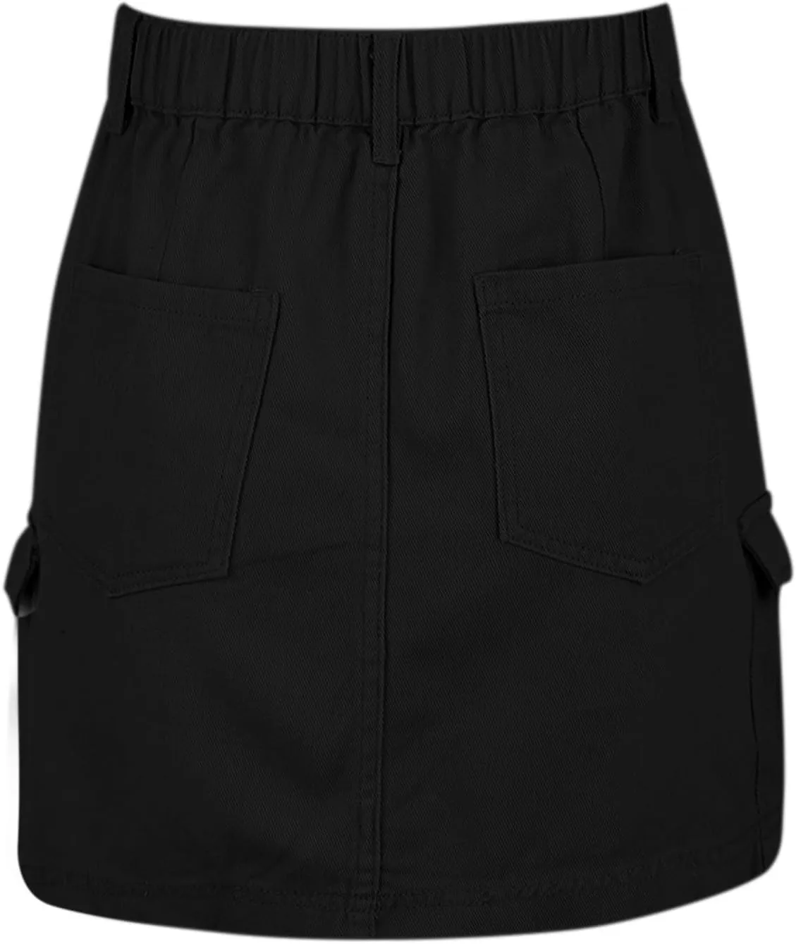 Jean Skirts for Women Denim High Waisted Trendy Stretchy Button Front Short Pencil Skirt with Patch