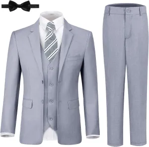 JPF Boy's Formal Suit Set Slim Fit Kids Tuxedo Suits for Wedding Teen Toddler Boy Dress Suit Outfit