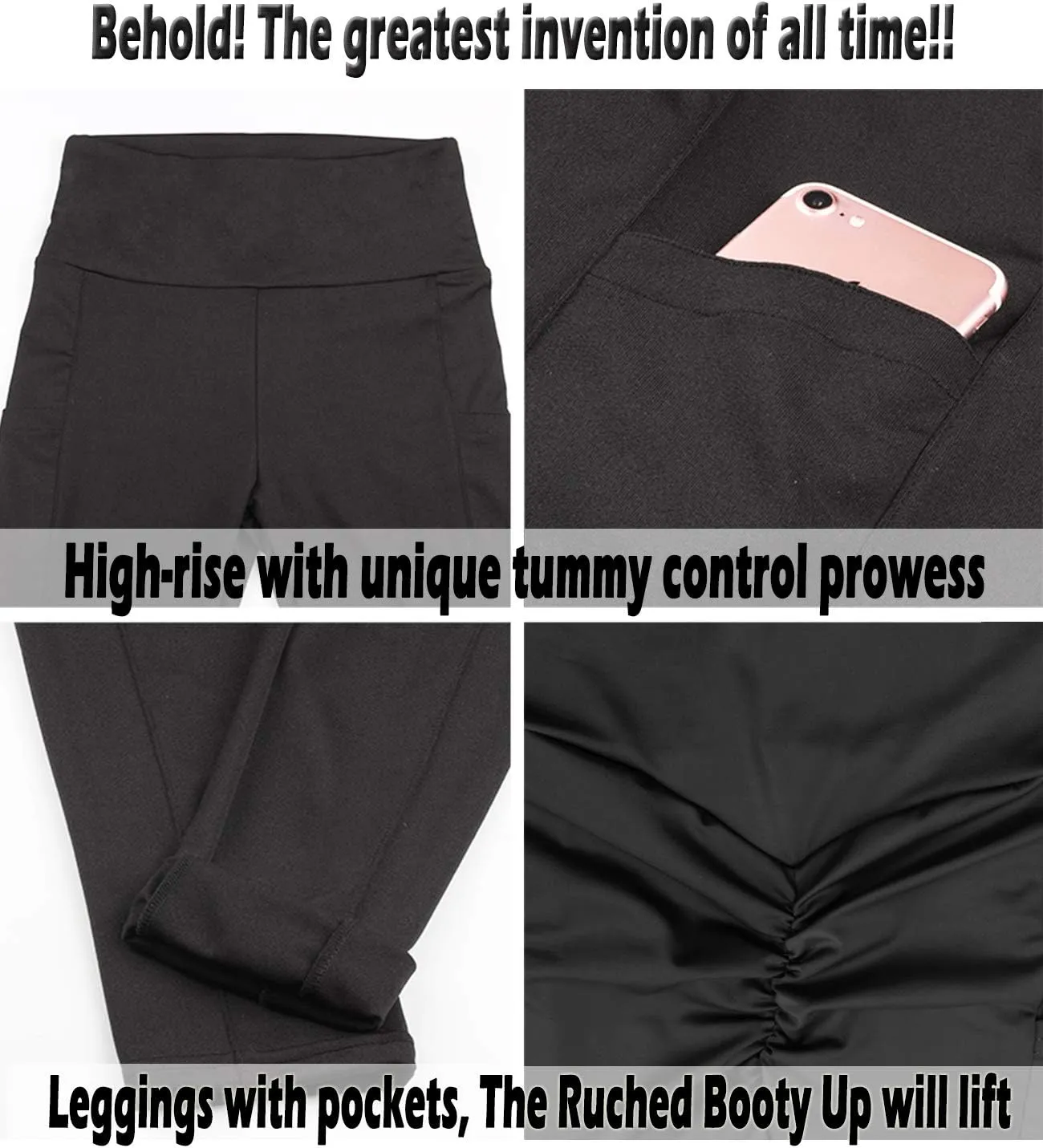 KIWI RATA Scrunch Butt Leggings for Women Butt Lift High Waisted Yoga Pants Sports Workout Tights