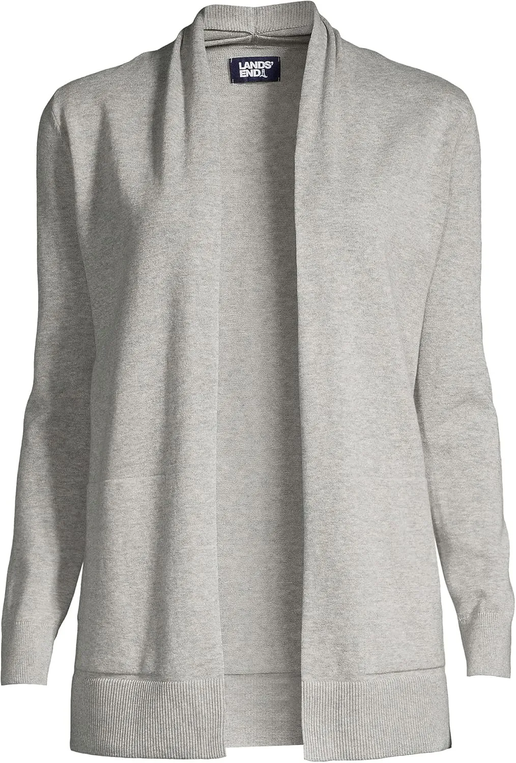 Lands' End Women's Long Sleeve Open Long Cardigan Sweater