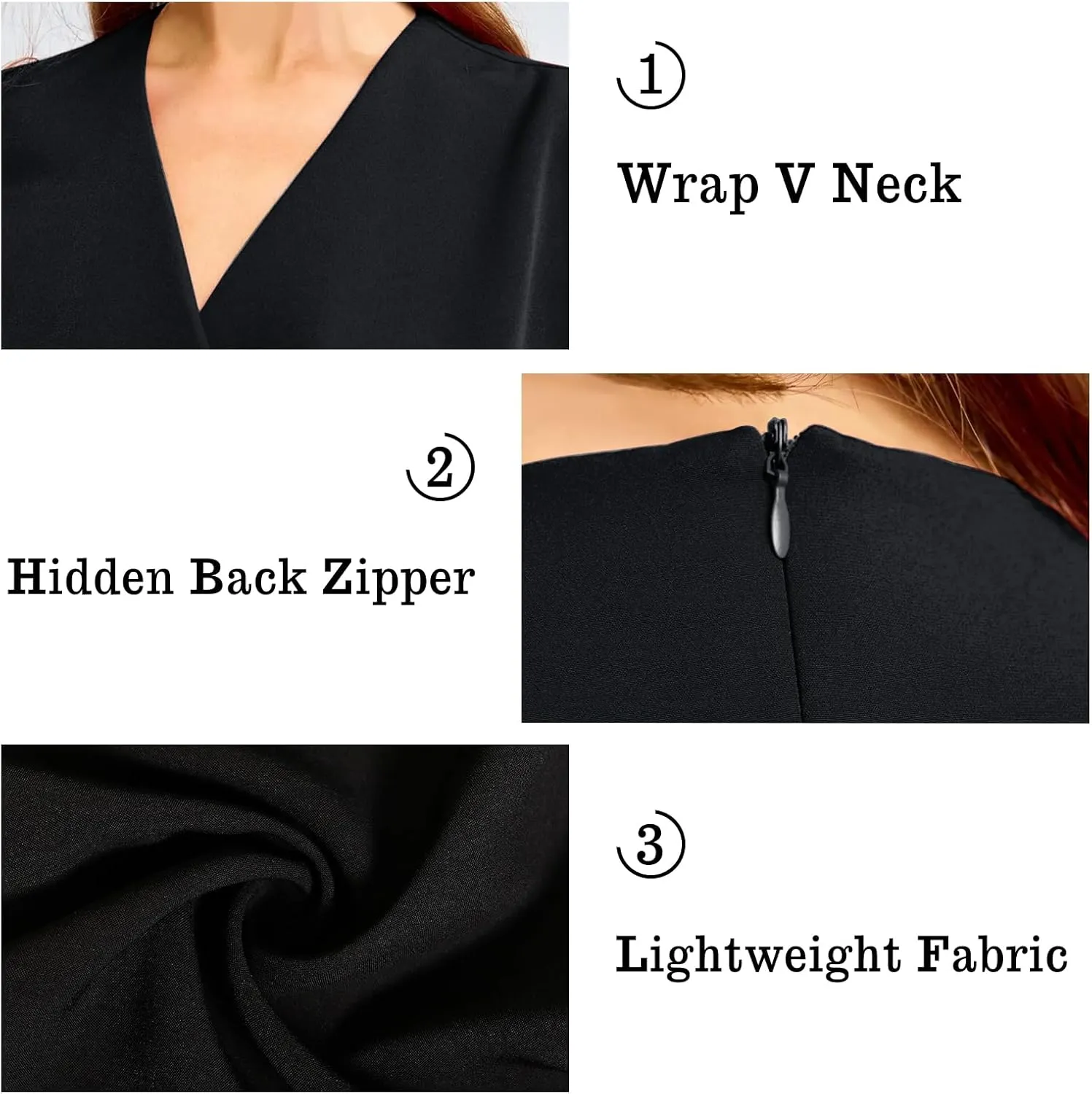 Long Sleeve Jumpsuit for Women Dressy One Piece Outfits Wrap V Neck Wide Leg Pants Rompers with Pockets