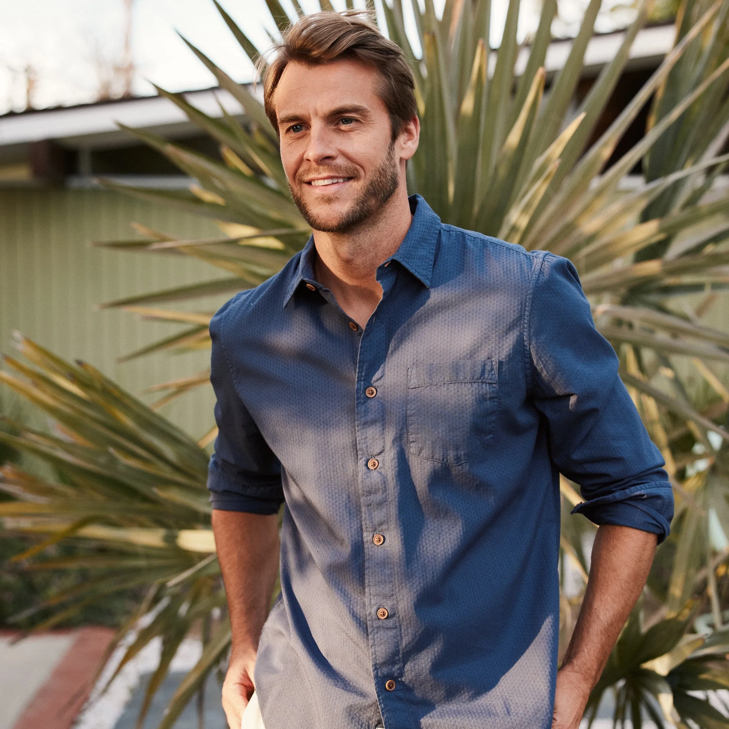 Lorenzo Dobby Weave Shirt - Old Navy