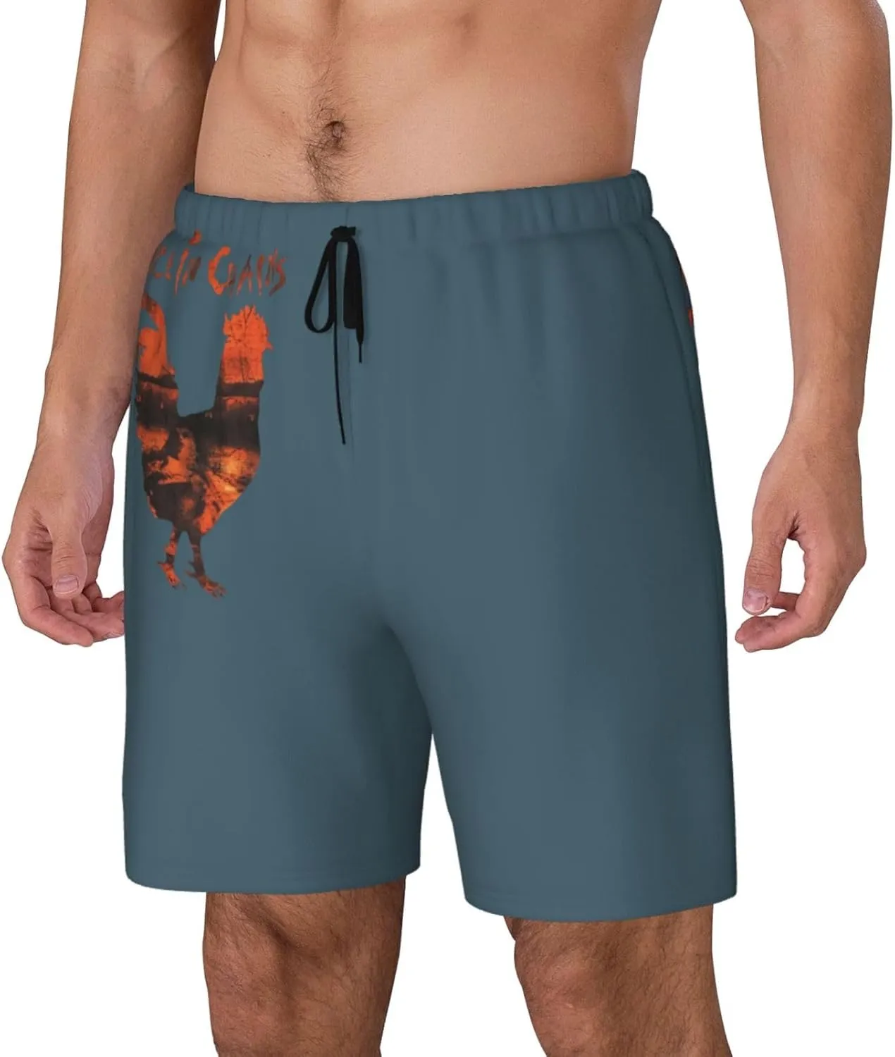 Mans Casual Swim Trunks for Ali.ce Cha.ins Beach Pants,Summer Breathable Cool Quick Dry Board Shorts Bathing Suit