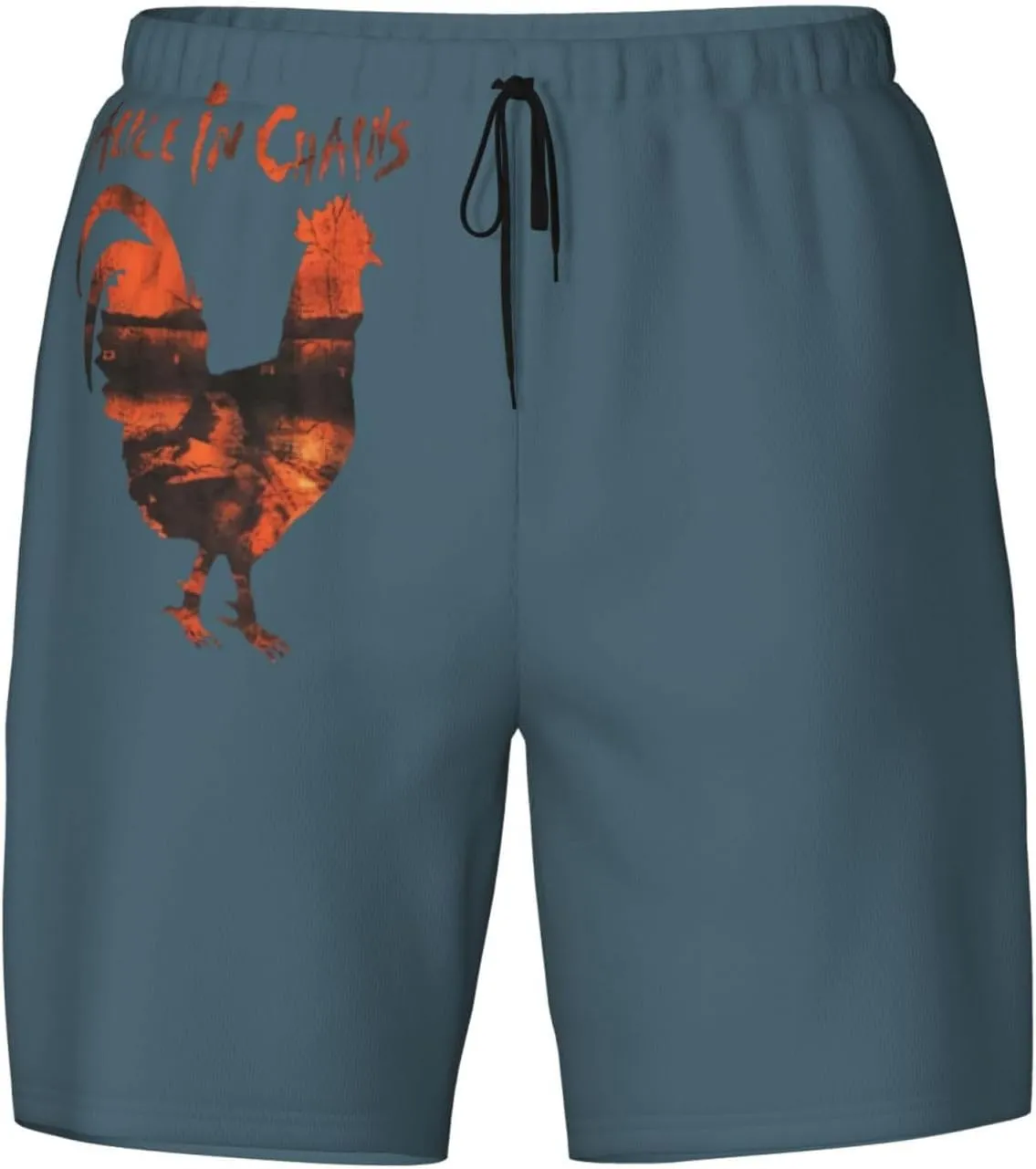 Mans Casual Swim Trunks for Ali.ce Cha.ins Beach Pants,Summer Breathable Cool Quick Dry Board Shorts Bathing Suit