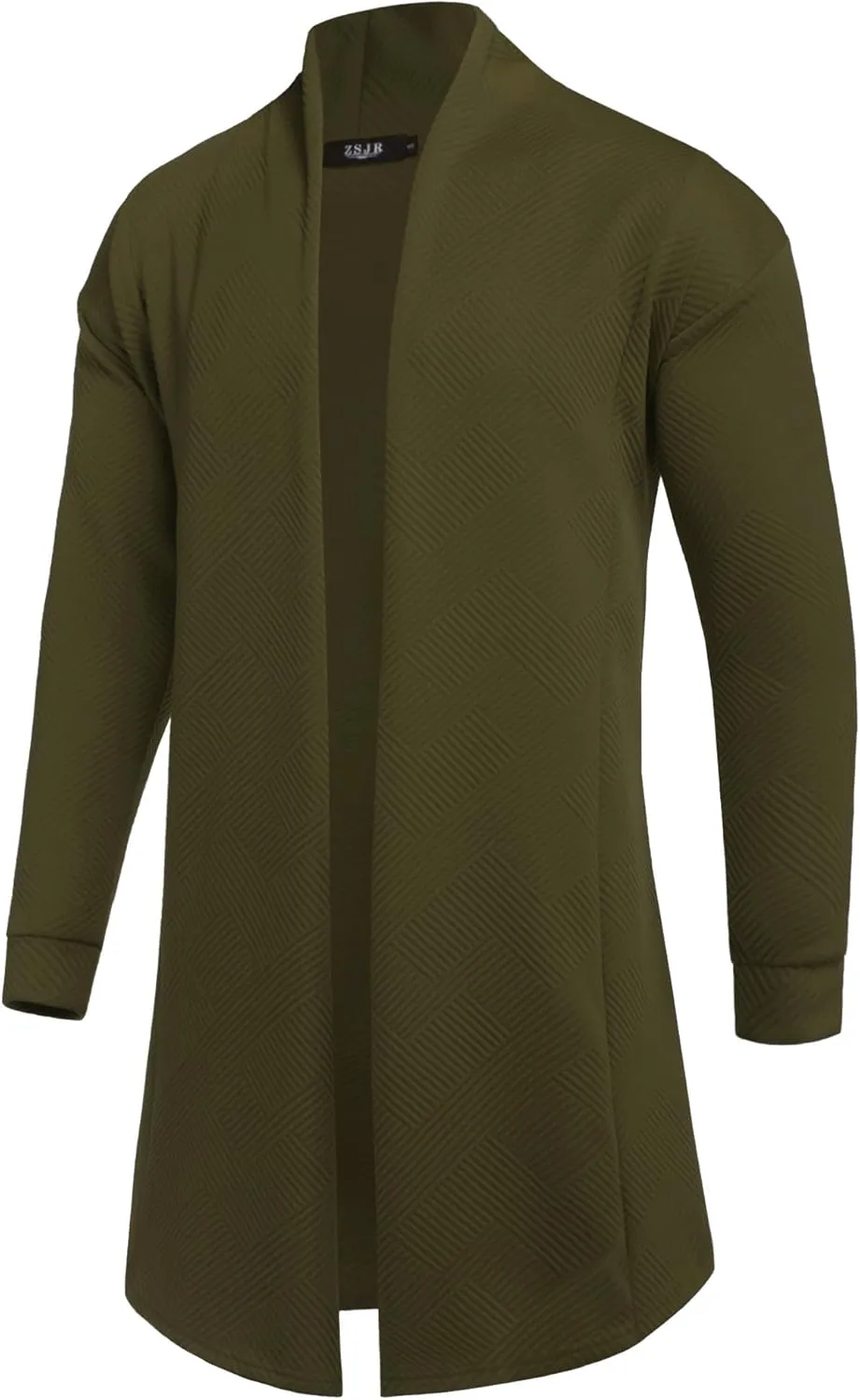Mens Cardigan Texture Fashion Long Sleeve Shawl Casual Open Front Drape Cape Overcoat