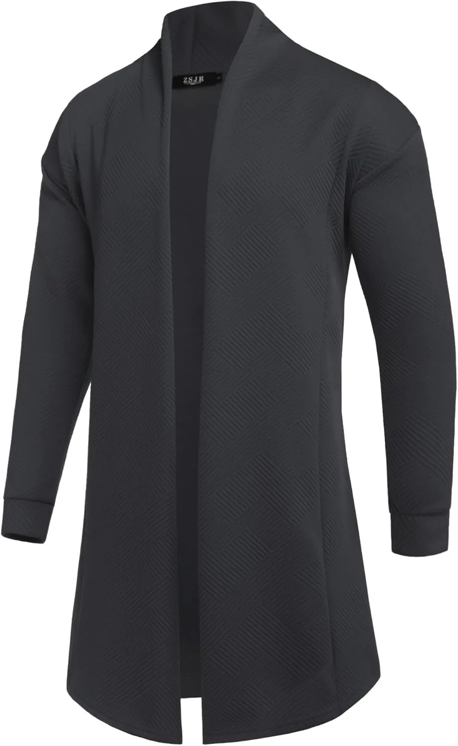 Mens Cardigan Texture Fashion Long Sleeve Shawl Casual Open Front Drape Cape Overcoat