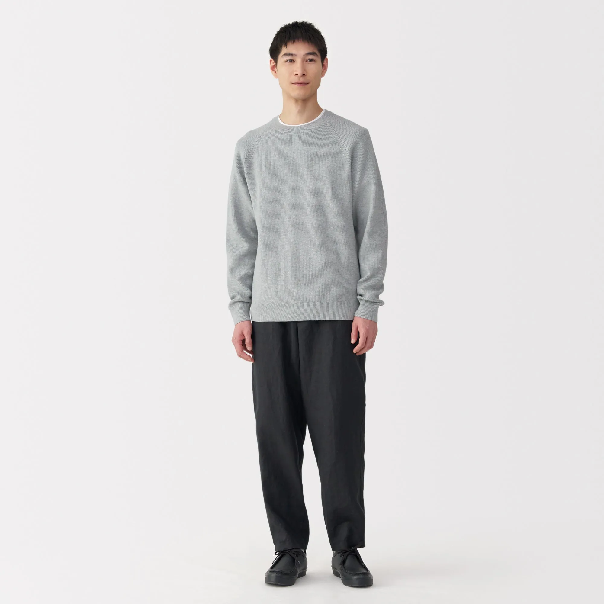 Men's Ribbed Crew Neck Sweater