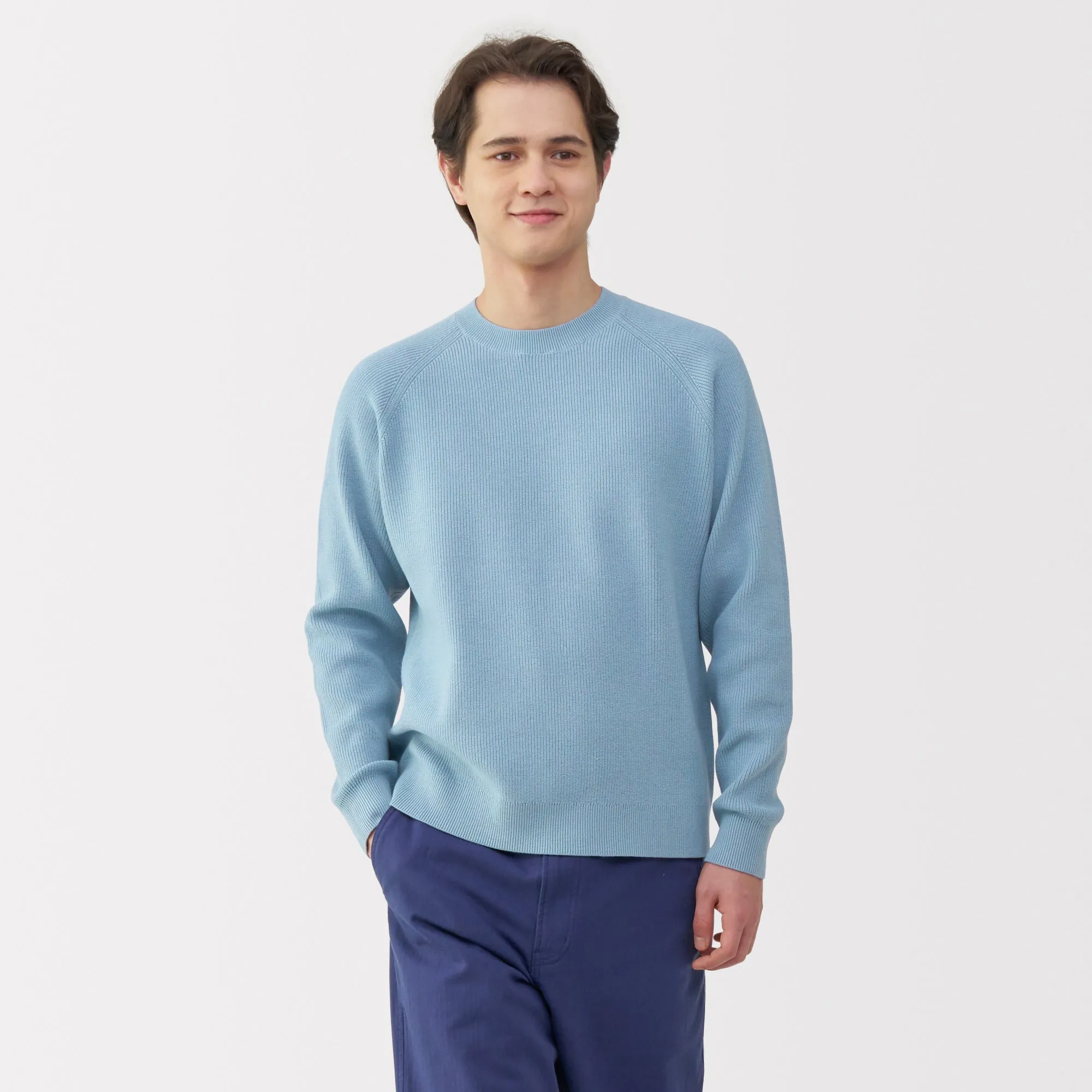 Men's Ribbed Crew Neck Sweater
