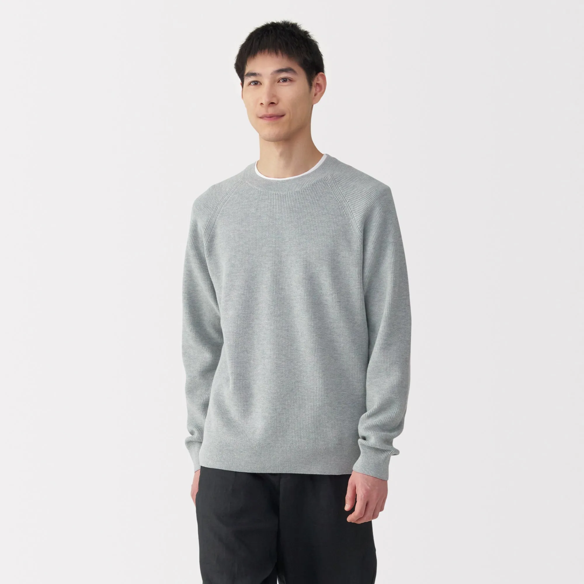 Men's Ribbed Crew Neck Sweater