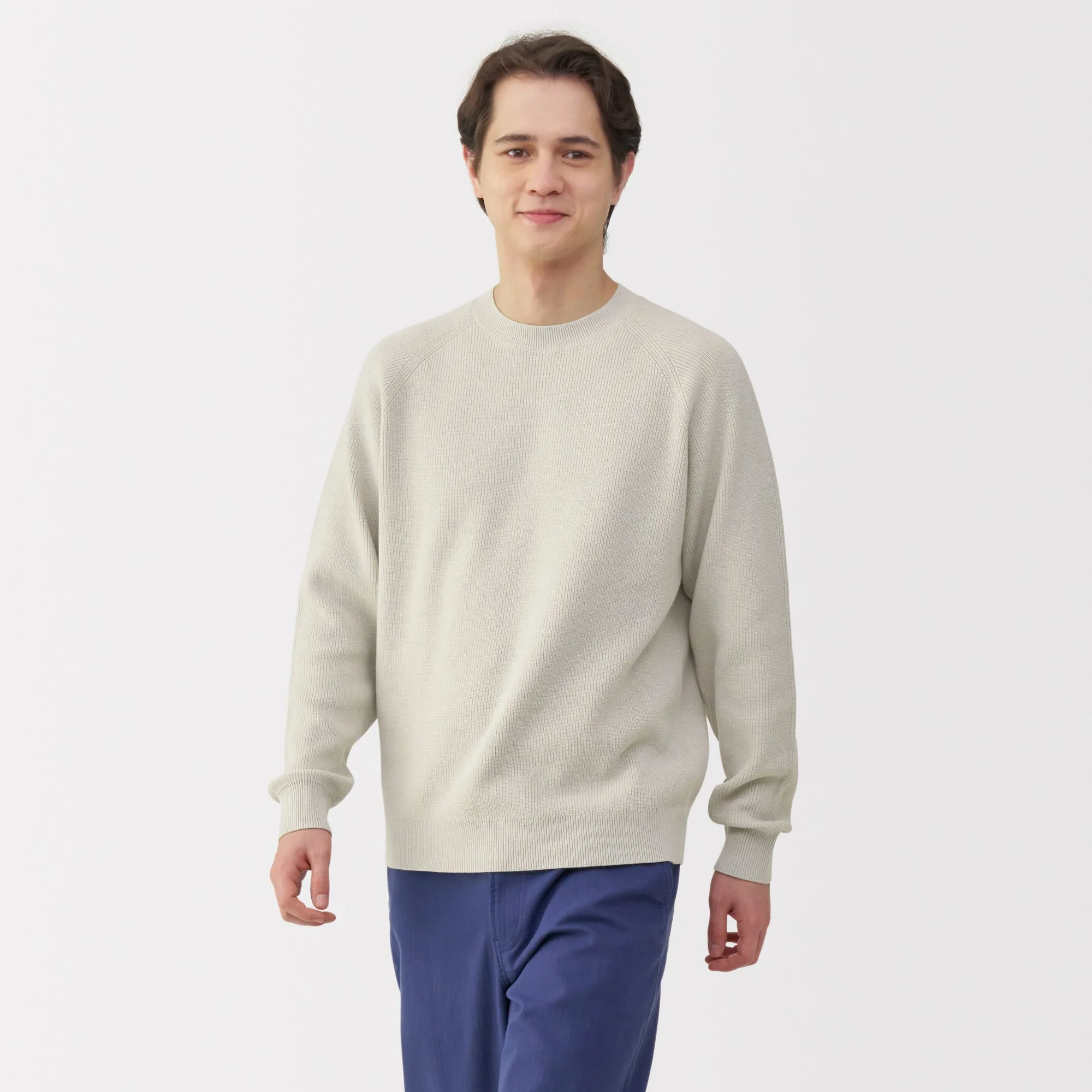 Men's Ribbed Crew Neck Sweater