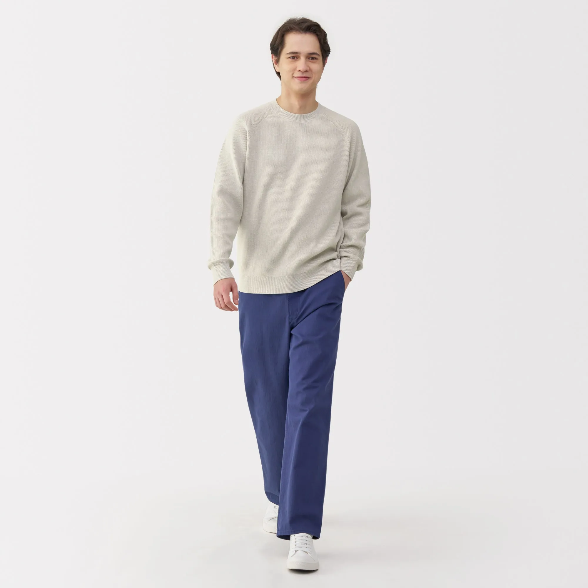 Men's Ribbed Crew Neck Sweater