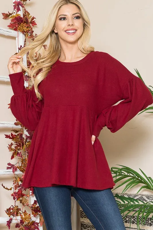 Orange Farm Clothing Soft Knit Babydoll Top