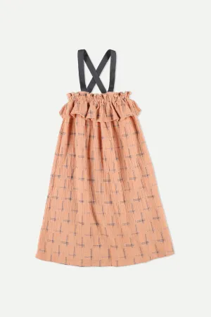 Organic plaid muslin dress