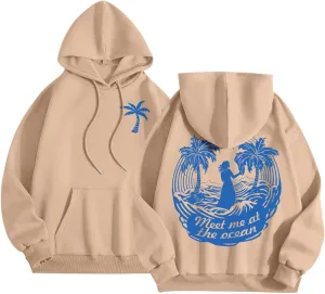 Oversized Sweatshirt for Women Oversized Pullover for Women Hoodies for Women Letter Print Hoodies Long Sleeved