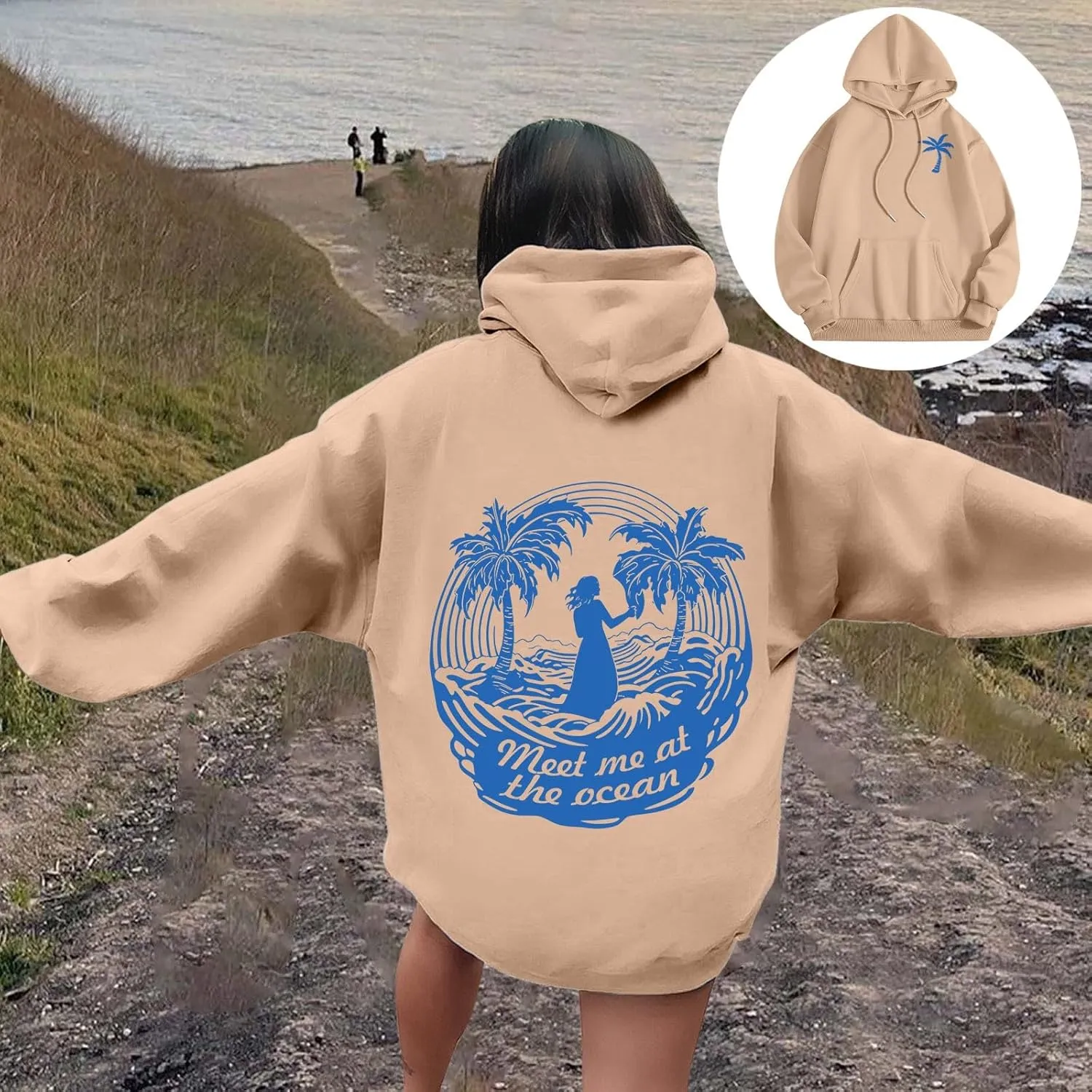 Oversized Sweatshirt for Women Oversized Pullover for Women Hoodies for Women Letter Print Hoodies Long Sleeved