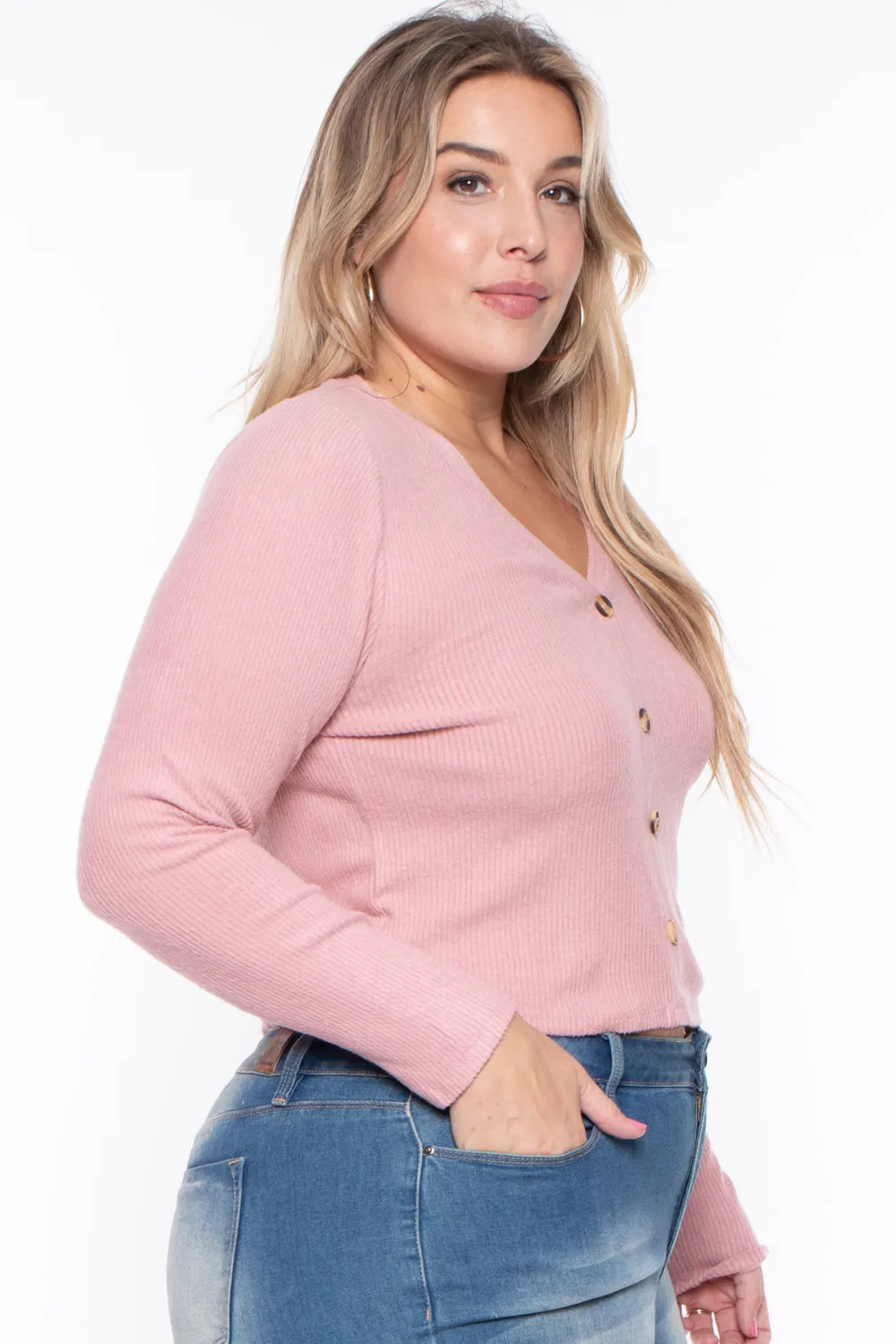 Plus Size Delaney Sweater - Mauve