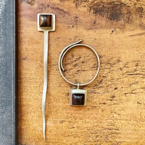 Rosewood Charm Shawl Pin
