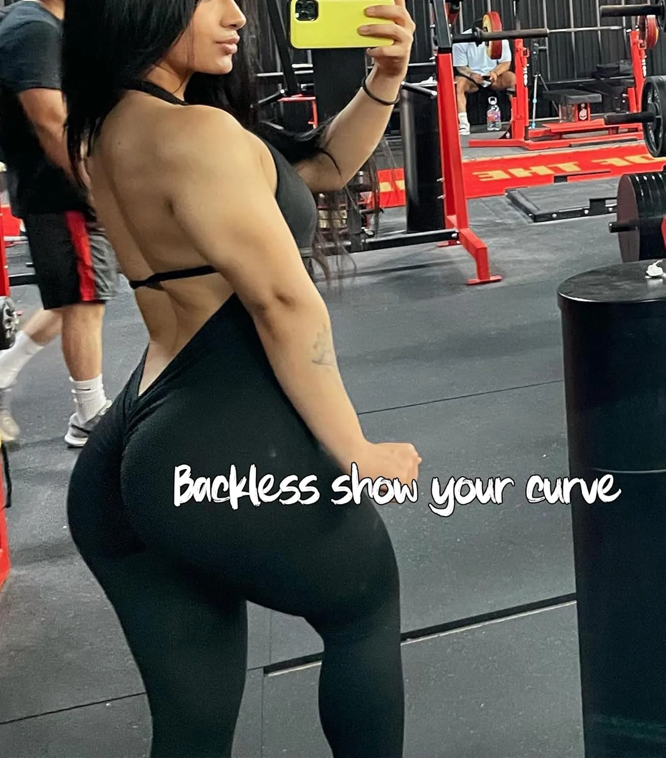 Sexy Jumpsuits for Women V Neck Scrunch Butt Rompers Halter Tie Gym Workout One Piece outfit Bodysuits