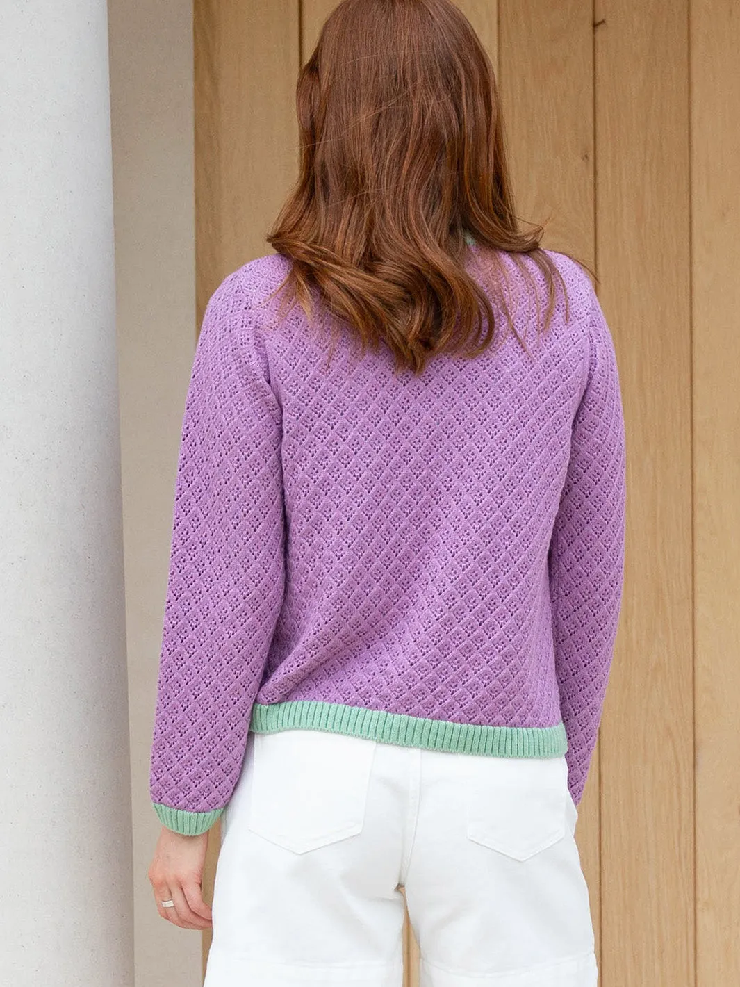 Shapwick knit cardigan lilac