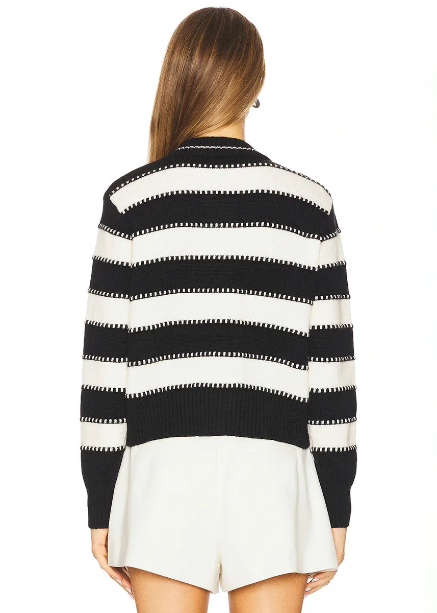 Sofi Cardigan - Black & Ivory